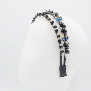 veryshine.com Headbands & Turbans luxury rhinestone double strand jewel beaded hairband women hair accessory