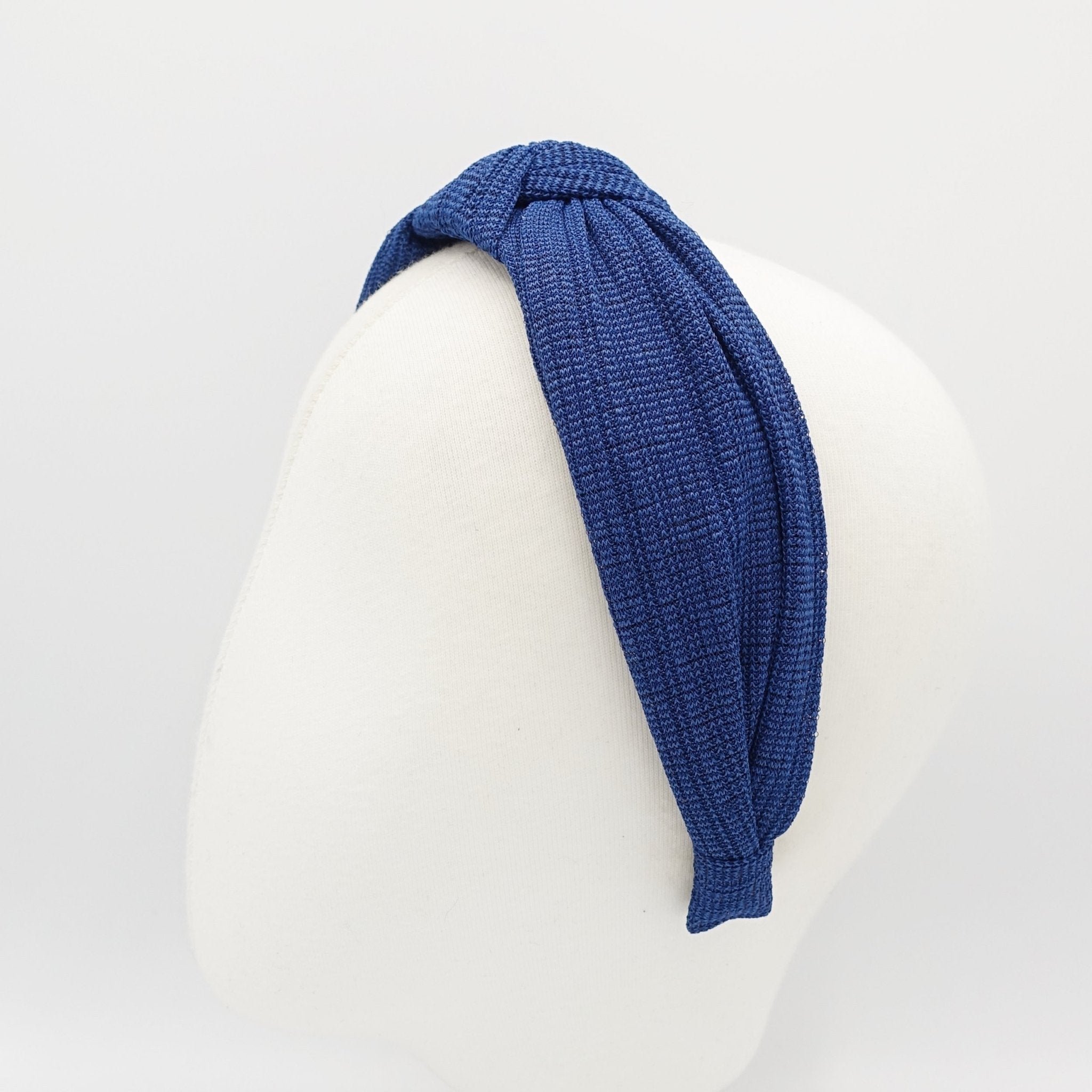 veryshine.com Headbands & Turbans Navy corrugated thin fabric headband knot hairband woman hair accessory