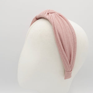 veryshine.com Headbands & Turbans Pink corrugated thin fabric headband knot hairband woman hair accessory