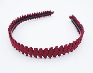 veryshine.com Headbands & Turbans Red wine saw blade headband fabric wrapped hairband
