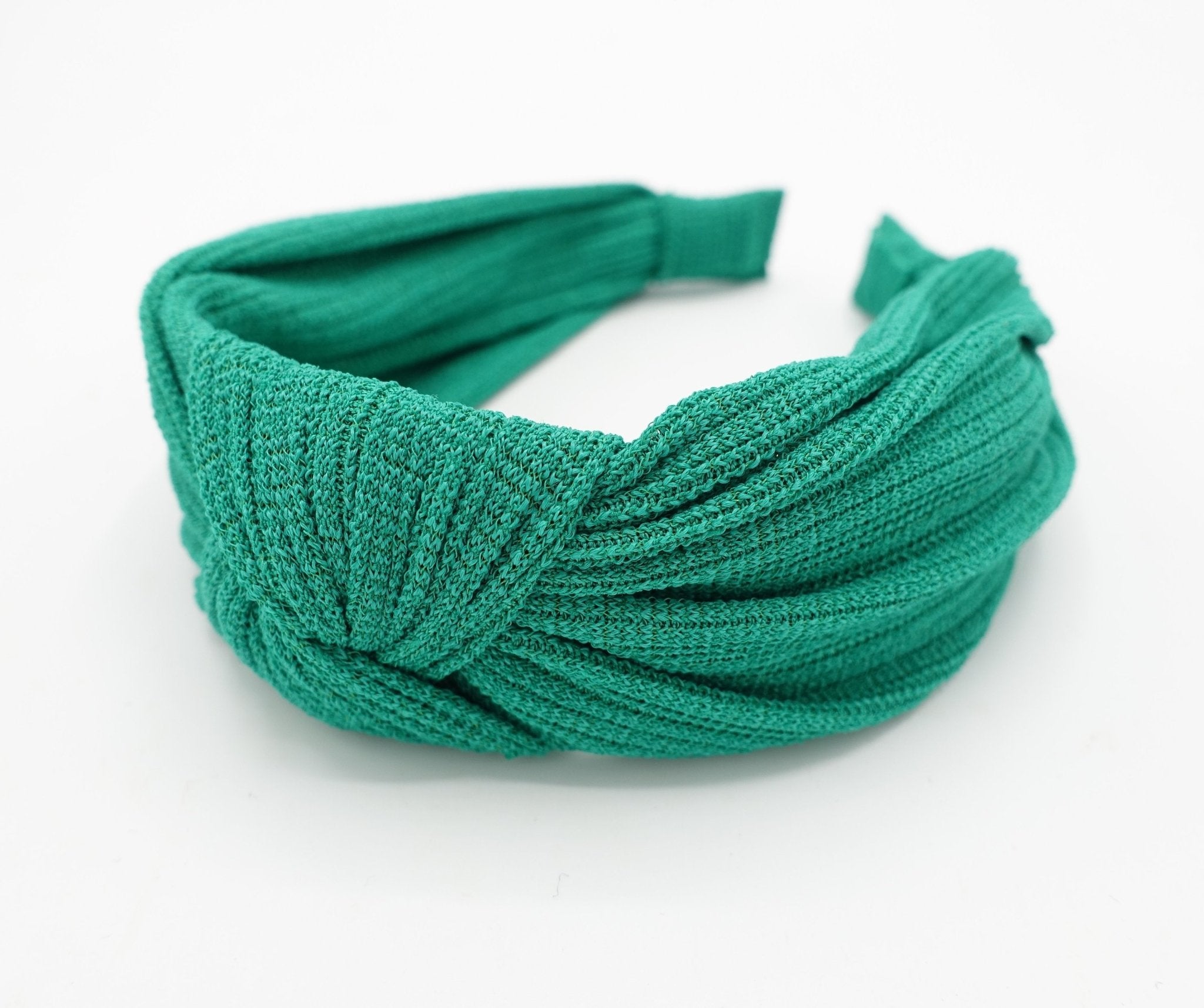 veryshine.com Headbands & Turbans Turquoise green corrugated thin fabric headband knot hairband woman hair accessory