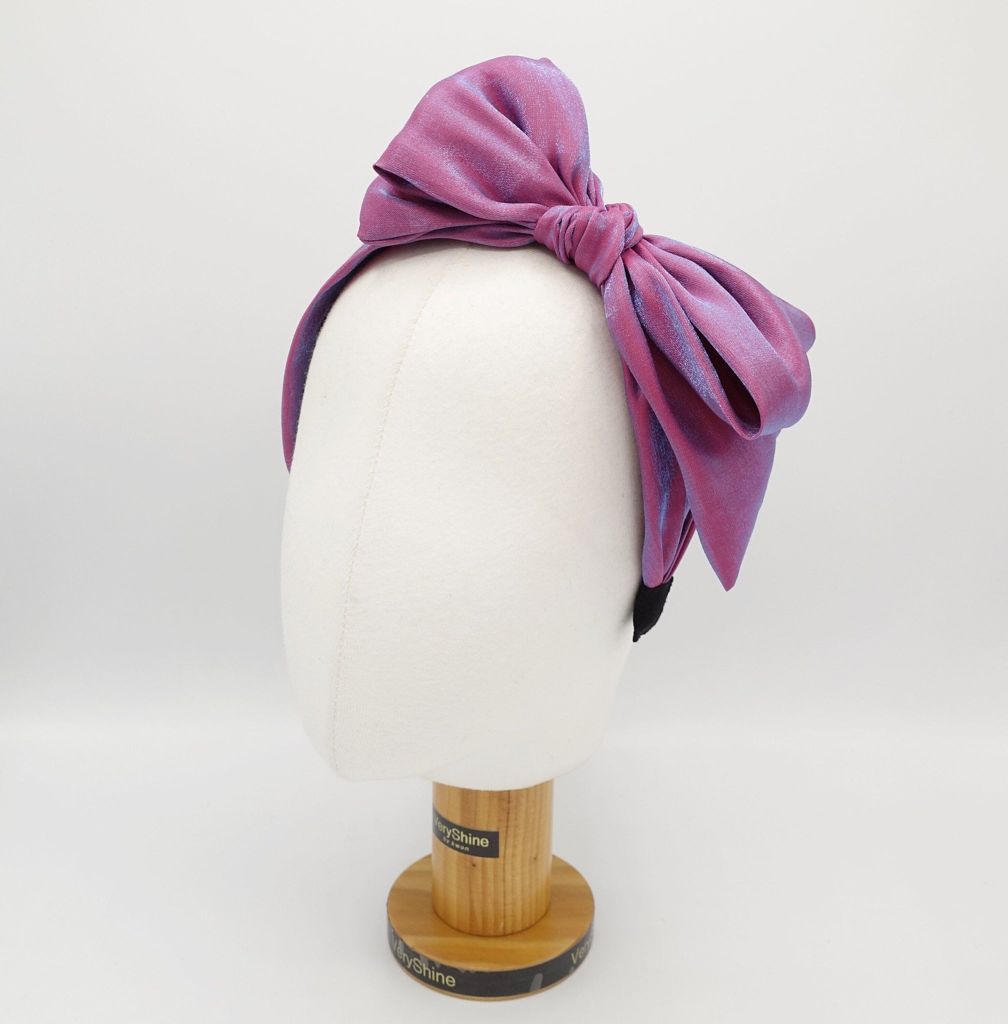 veryshine.com iridescent fabric  bow knot headband  pretty color hairband for women