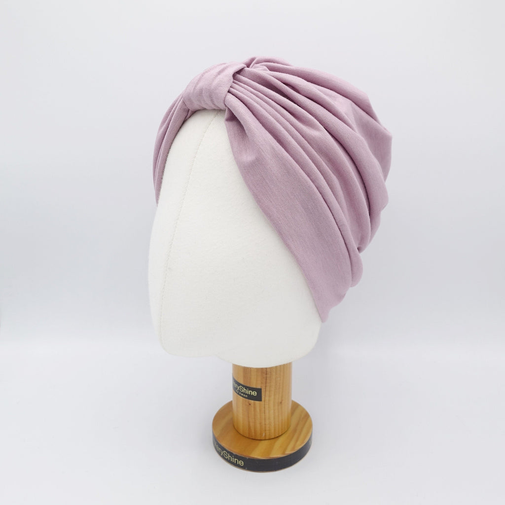 veryshine.com Lavender cotton pleated turban for women