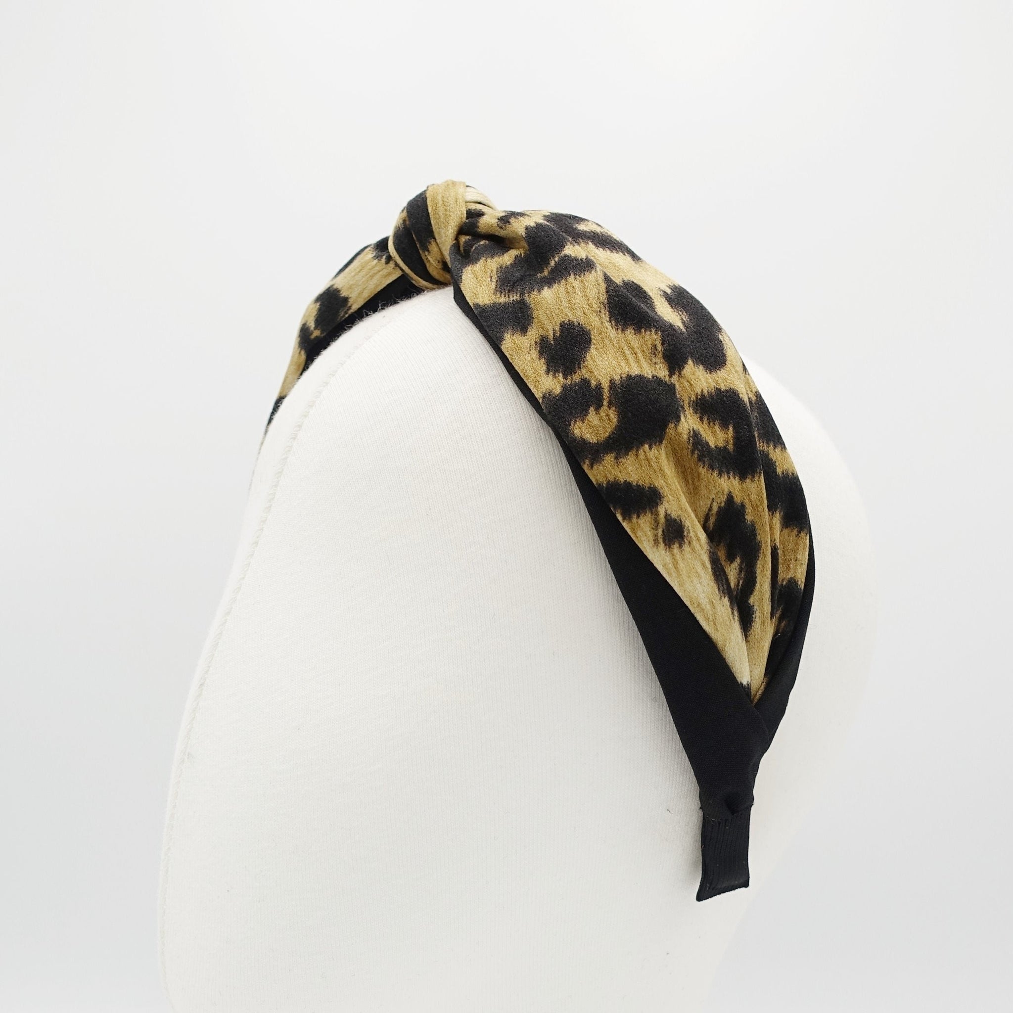 veryshine.com Leopard print headband layered knot hairband woman hair accessory
