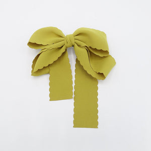 veryshine.com Lime chiffon wave half tail hair bow for women