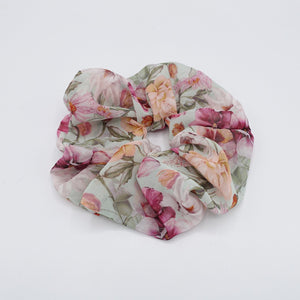 veryshine.com Mint floral scrunchies oversized hair tie for women