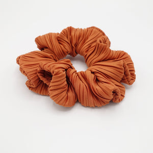 veryshine.com Orange solid pleated scrunchies hair elastic women scrunchy accessories for women