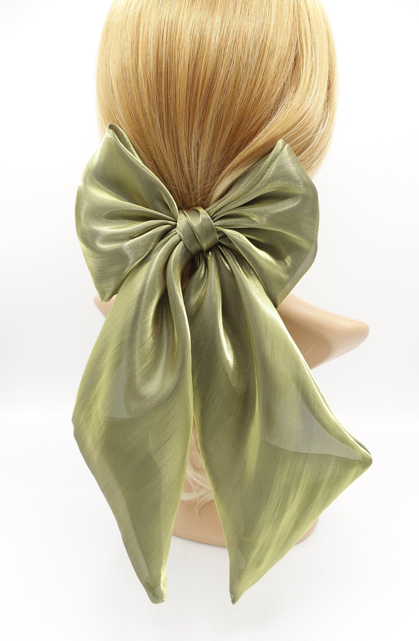 veryshine.com organza giant hair bow wide tail oversized hair accessory for women