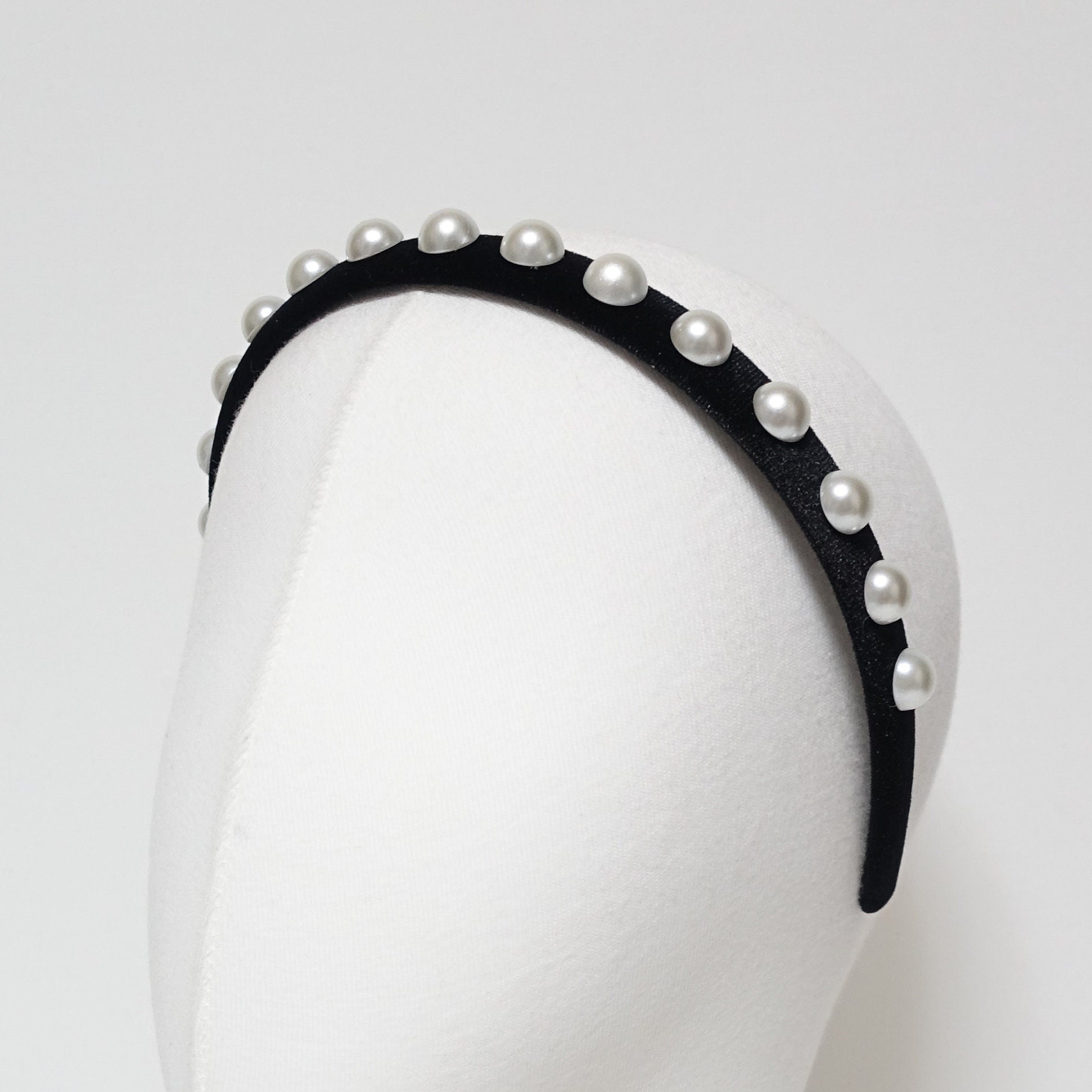 veryshine.com pearl decorated velvet hairband elegant fashion headband for woman