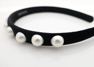 veryshine.com pearl decorated velvet hairband elegant fashion headband for woman