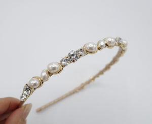 veryshine.com Pearl pearl rhinestone embellished thin headband