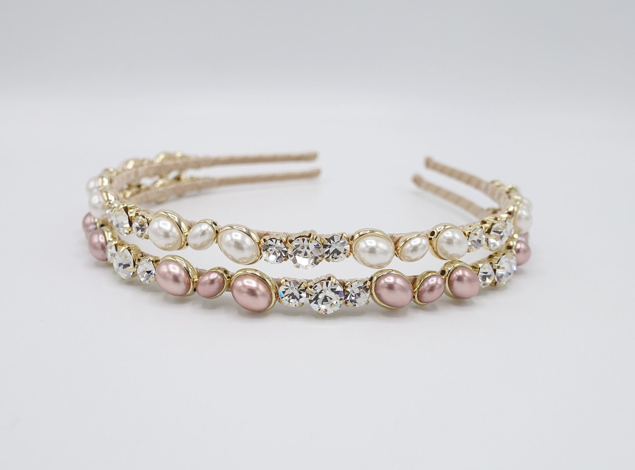 veryshine.com pearl rhinestone embellished thin headband
