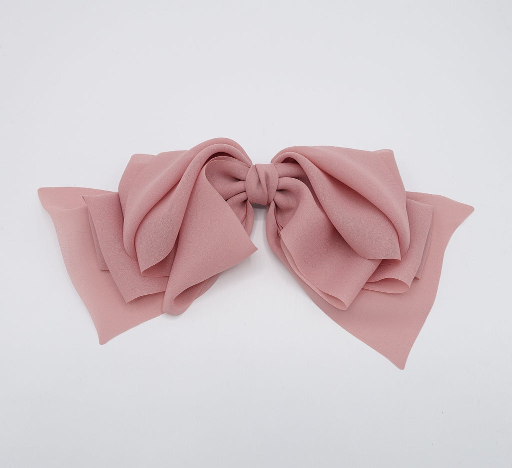 veryshine.com Pink chiffon drape hair bow feminine hair accessory