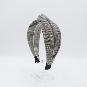 veryshine.com plaid check headband cross twist hairband for women