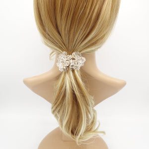 veryshine.com Ponytail holders acrylic polyhedron beaded hair elastic ponytail holder women hair accessories