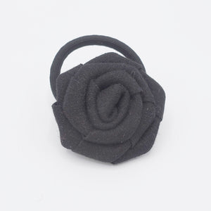veryshine.com Ponytail holders Black woolen flower hair tie ponytail holder