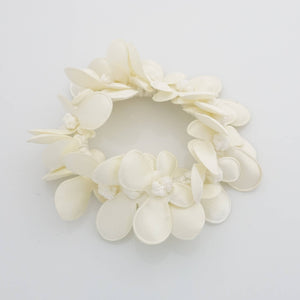 veryshine.com Ponytail holders Cream Butterfly Ponytail Holder fabric butterfly Decorated Hair Elastic tie woman accessories