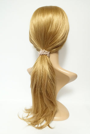 veryshine.com Ponytail holders glass beads beaded hair elastic ponytail holder women scrunchies
