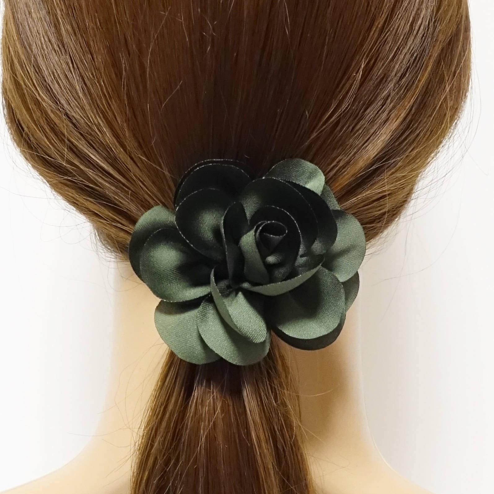 veryshine.com Ponytail holders Handmade Mini Flower Hair Elastic Ponytail Holder Women Flower Hair Accessory
