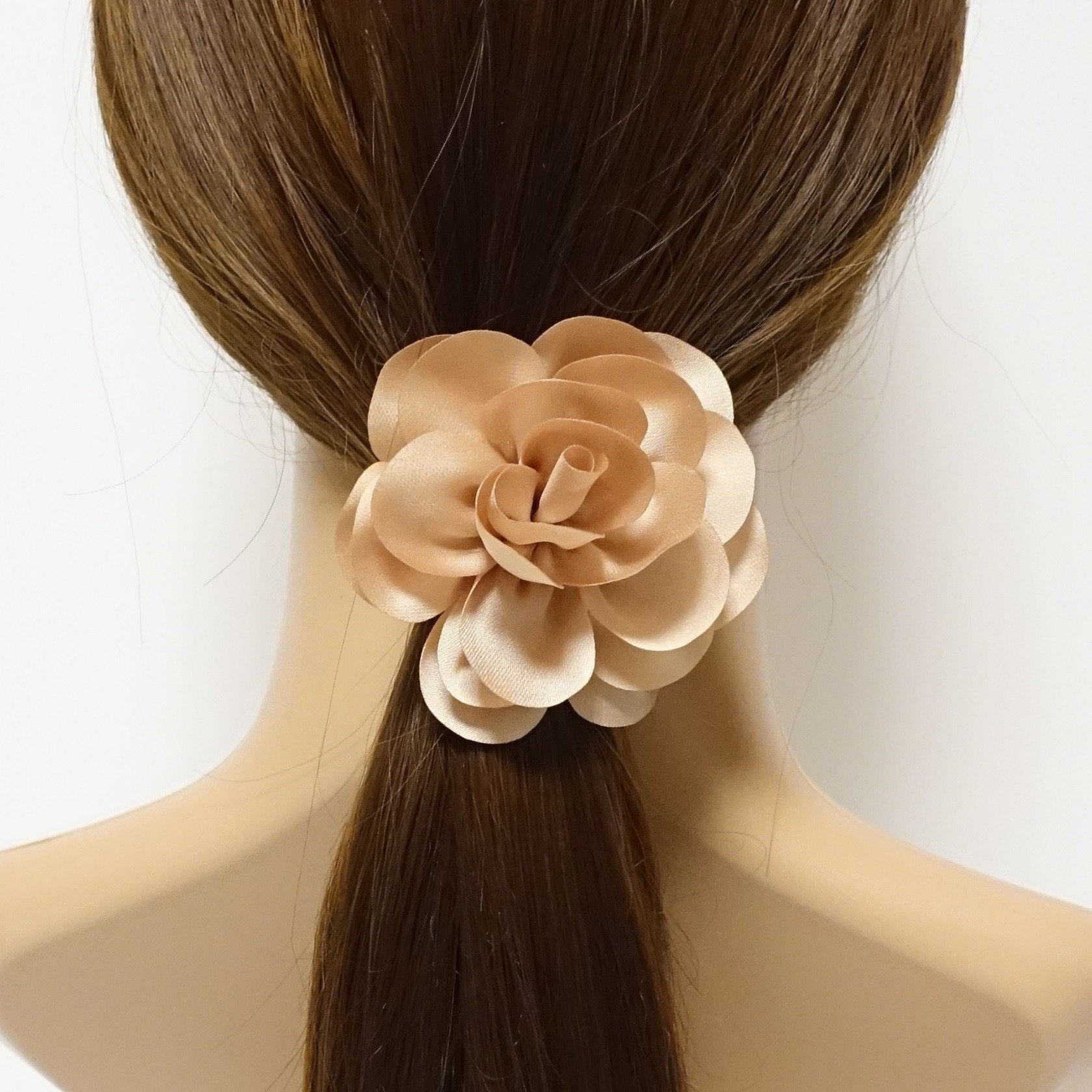veryshine.com Ponytail holders Handmade Mini Flower Hair Elastic Ponytail Holder Women Flower Hair Accessory