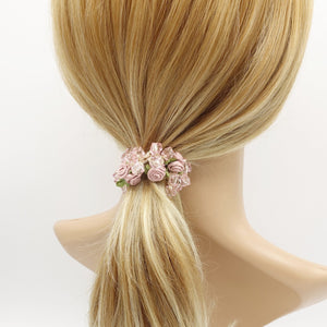 veryshine.com Ponytail holders mini rose acrylic beaded scrunchies hair elastic scrunchie women hair tie accessory