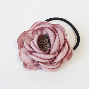 veryshine.com Ponytail holders Pink mini flower hair elastic Stamen Flower Ponytail Holder Decorative hair tie Women Hair Accessories