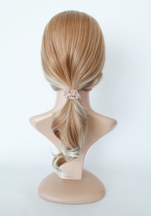 veryshine.com Ponytail holders square glass stone beaded hair elastic holder cute hair ties  women hair scrunchies
