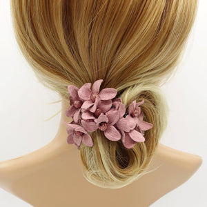 veryshine.com Ponytail holders suede petal flower sparking ball embellished hair elastic ponytail holder