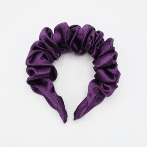 veryshine.com Purple queens headbands glossy satin volume wave headband stylish hairband women hair accessories