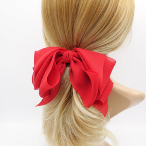 veryshine.com Red chiffon drape hair bow feminine hair accessory