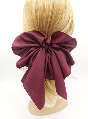 veryshine.com Red wine big pleated tail hair bow feminine hair accessory for women