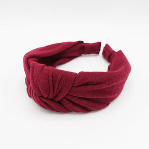 veryshine.com Red wine casual cotton top knot headband basic hairband for women