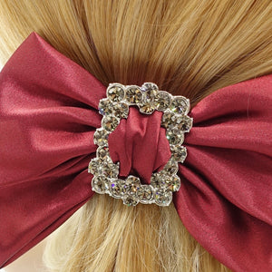 veryshine.com rhinestone buckle embellished satin hair bow