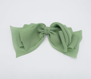 veryshine.com Sage green chiffon drape hair bow feminine hair accessory