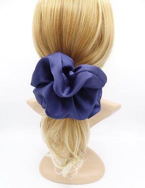veryshine.com Scrunchie Navy oversized satin scrunchies big scrunchie hair elastic voluminous hair tie women hair accessory