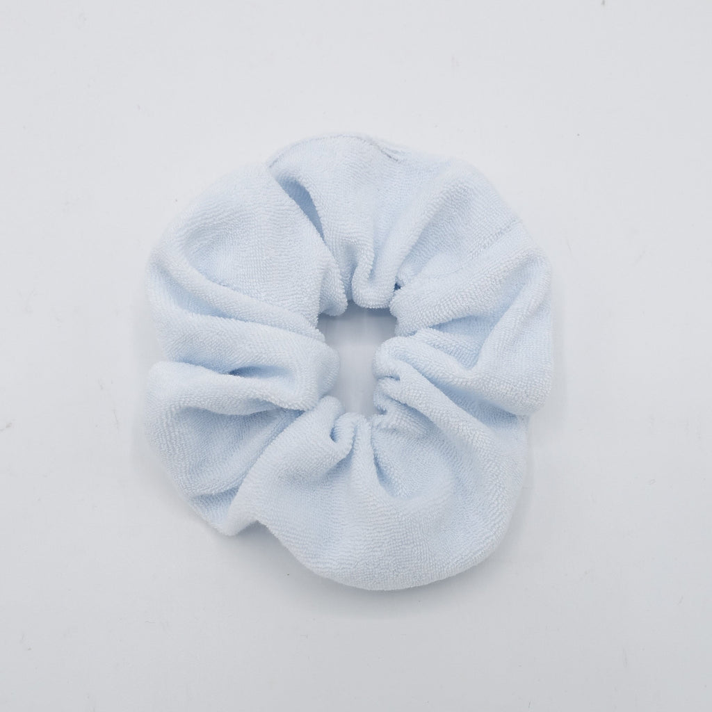 veryshine.com Scrunchies Baby blue terry cloth scrunchies solid cotton scrunchies hair elastic accessory for women