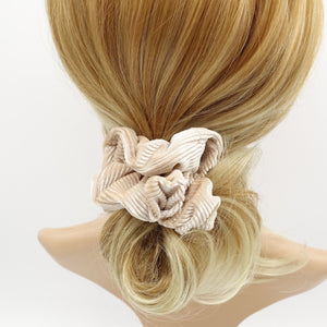 veryshine.com Scrunchies Beige corduroy velvet scrunchies medium hair elastic scrunchie for women