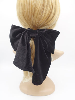 veryshine.com Scrunchies Black bow knot velvet scrunchies stylish hair tie trendy women hair accessory
