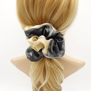 veryshine.com Scrunchies Black color gradation scrunchies glossy hair elastic scrunchie women hair accessory