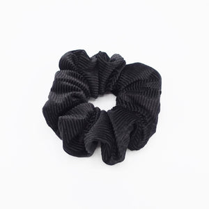 veryshine.com Scrunchies Black corduroy velvet scrunchies medium hair elastic scrunchie for women