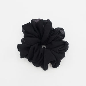 veryshine.com Scrunchies Black large chiffon voluminous scrunchies women hair elastic accessory
