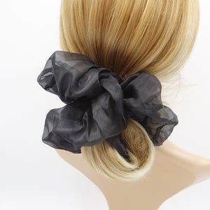 veryshine.com Scrunchies Black pastel organza scrunchies oversized hair ties for women