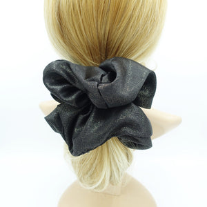 veryshine.com Scrunchies Black sparkly oversized  scrunchies large hair scrunchies hair accessory for women