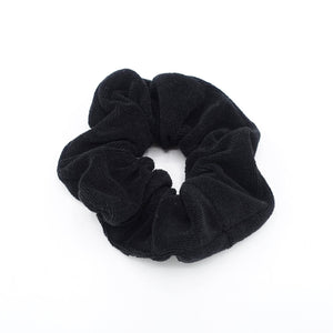 veryshine.com Scrunchies Black terry cloth scrunchies solid cotton scrunchies hair elastic accessory for women