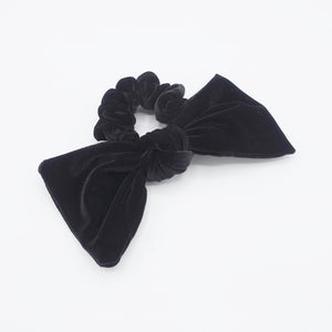 veryshine.com Scrunchies Black velvet bow knot scrunchies standard version stylish hair tie trendy women hair accessory