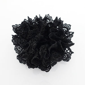 veryshine.com Scrunchies Black whole floral lace scrunchy feminine style women hair ties scrunchies
