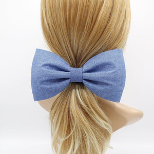 veryshine.com Scrunchies Blue big denim bow hair tie scrunchies