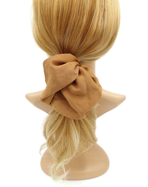 veryshine.com Scrunchies Camel glossy asymmetric scrunchies hair elastic scrunchy for women