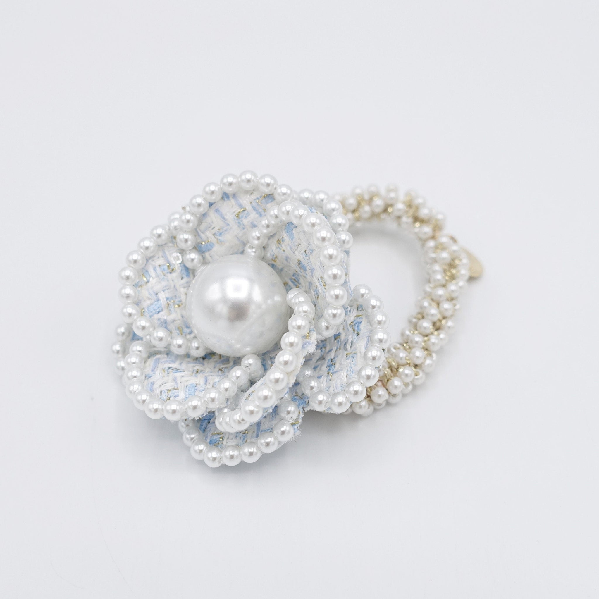 veryshine.com Scrunchies camellia scrunchies, pearl flower hair ties, flower scrunchies for women