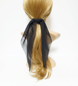 veryshine.com Scrunchies chiffon long tail bow knot scrunchies stylish scarf hair tie hair bow for women